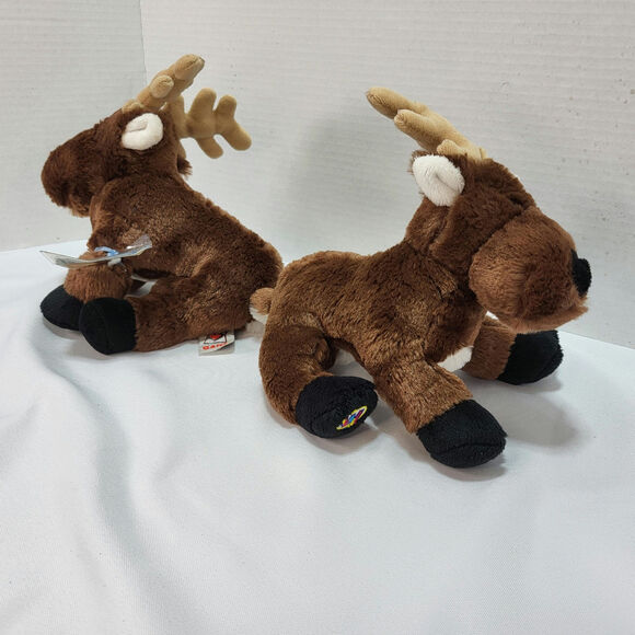 Two Ganz Webkinz 9" Reindeer Plush Stuffed Animal One w. Unused Code HM137 - Picture 4 of 9